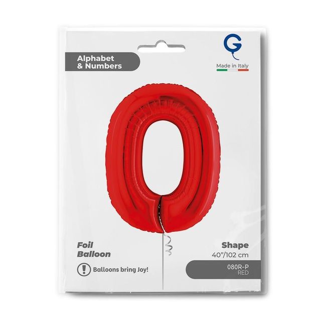 Grabo Number Red 40"/102cm Number 0