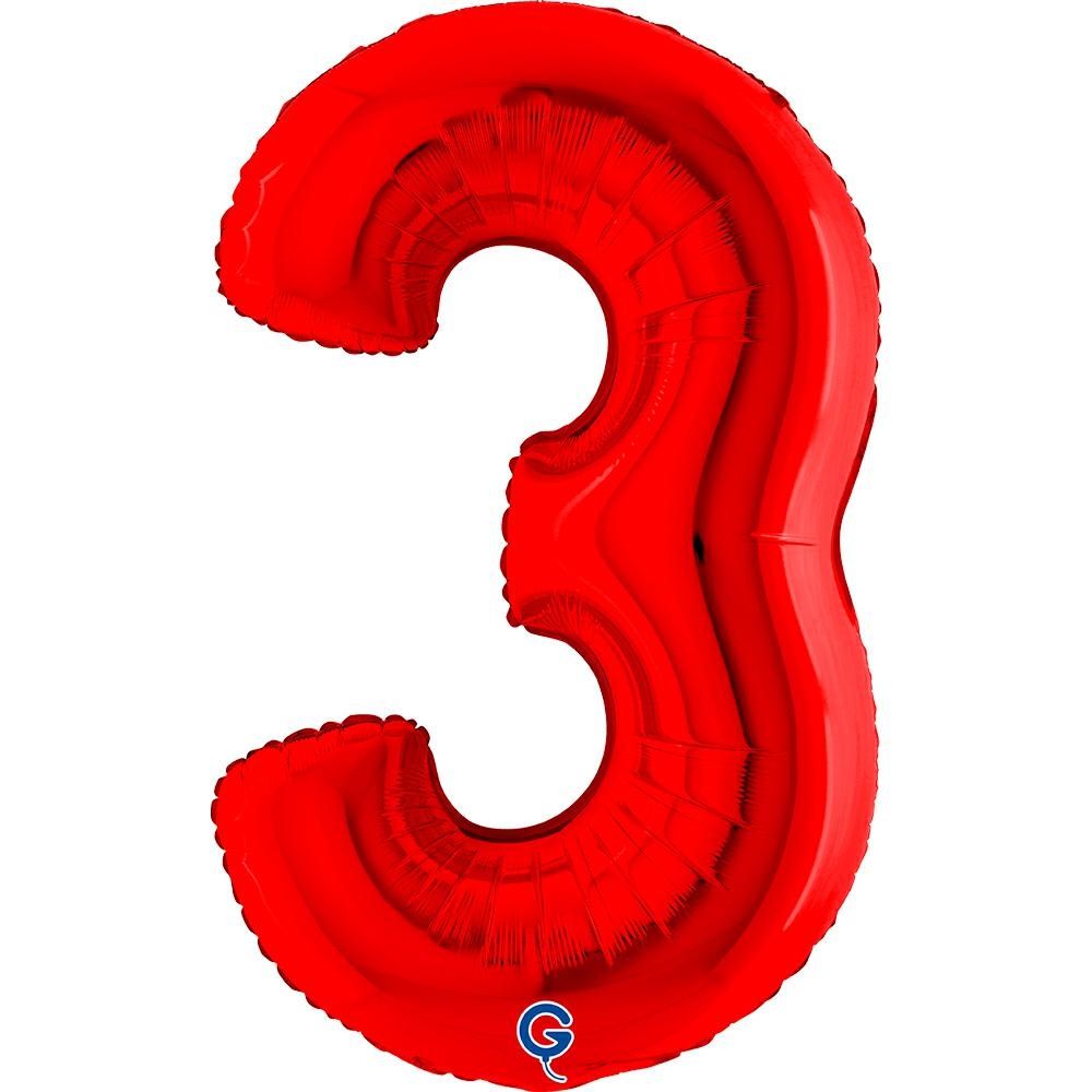 Grabo Number Red 40"/102cm Number 3 image