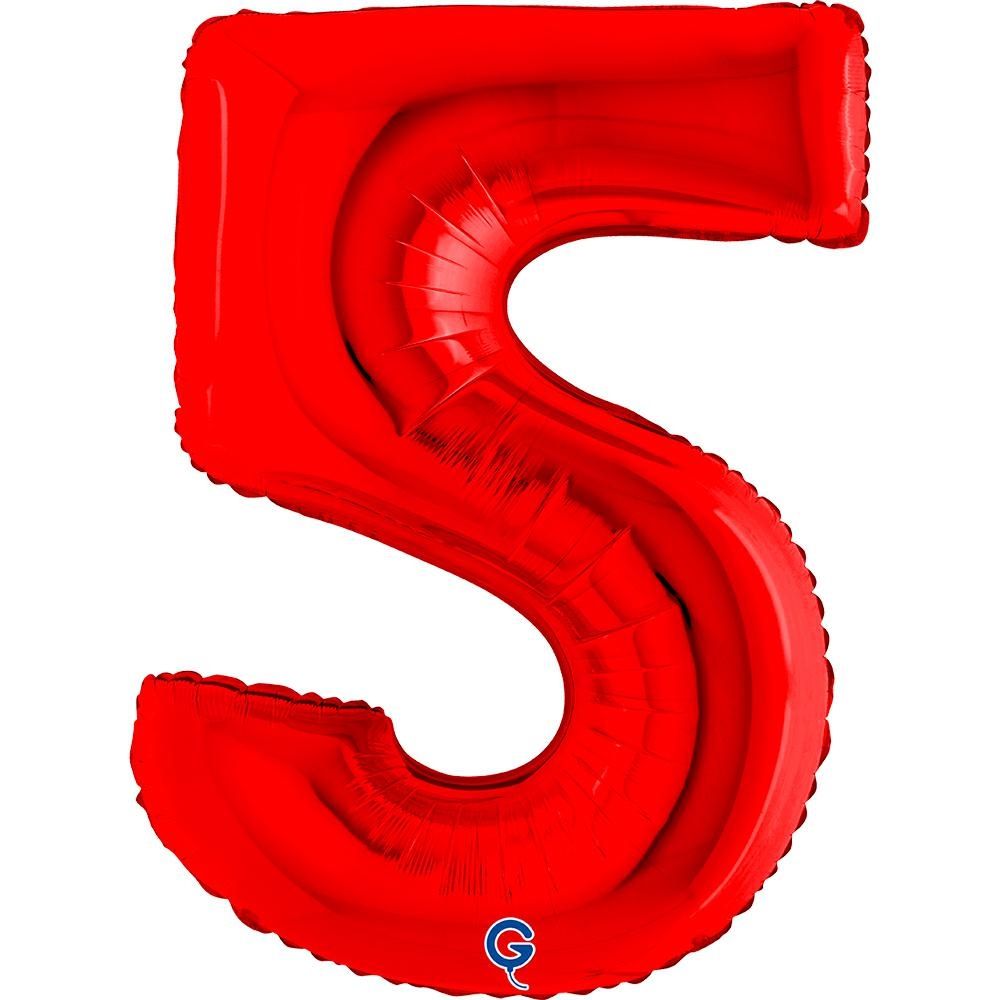 Grabo Number Red 40"/102cm Number 5 image