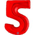 Grabo Number Red 40"/102cm Numurs 5