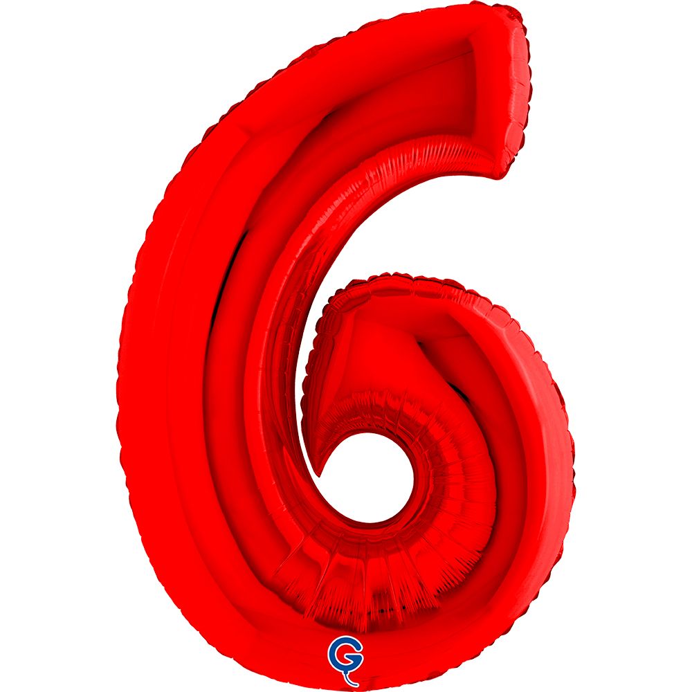Grabo Number Red 40"/102cm Number 6 image