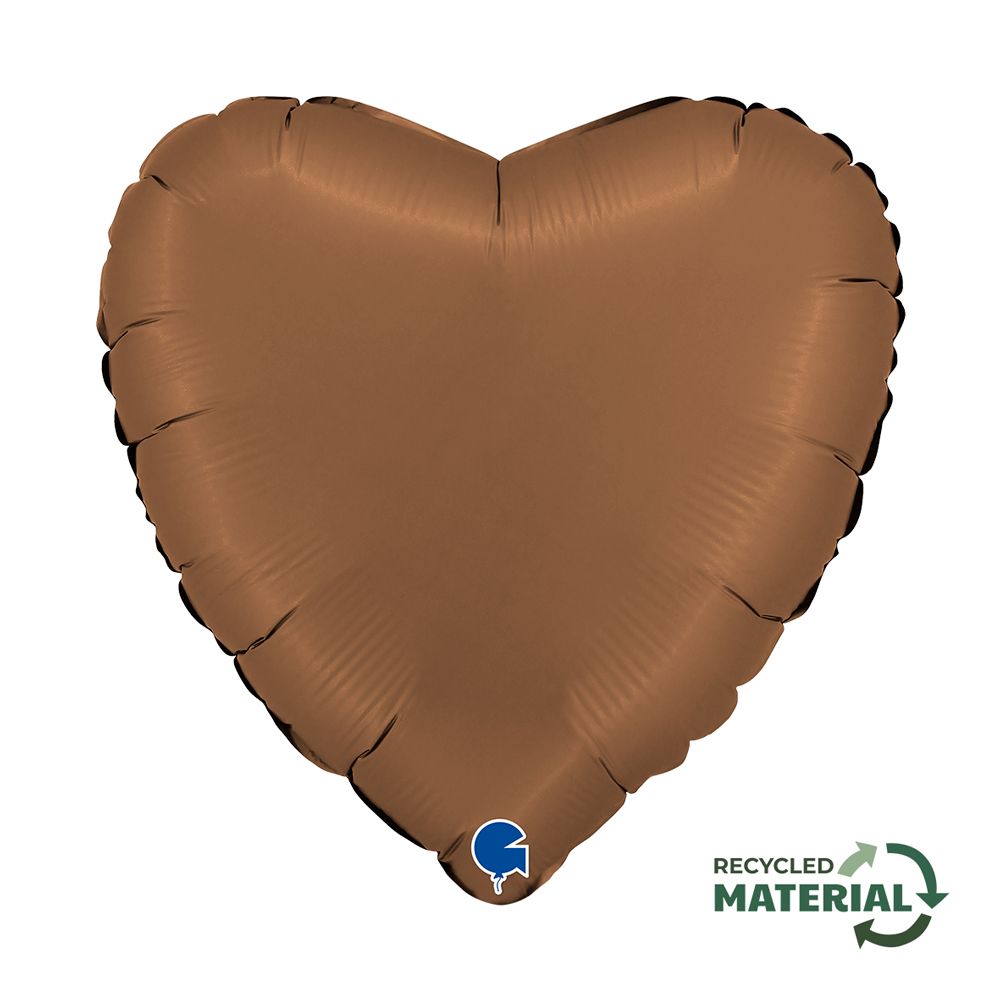 Grabo Heart Satin Chocolate 18"/46cm image