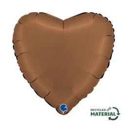 Grabo Heart Satin Chocolate 18"/46cm image