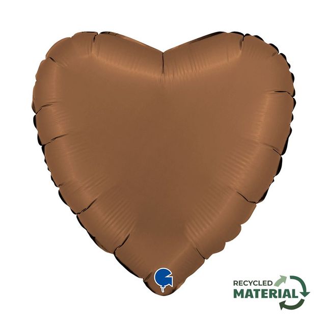 Grabo Heart Satin Chocolate 18"/46cm