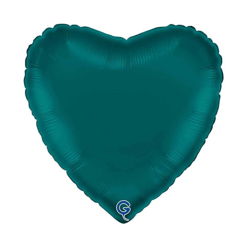Grabo Heart 18"/46cm Emerald Green Satin Packed image