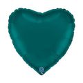 Grabo Heart 18"/46cm Smaragdzaļš satīns iepakots