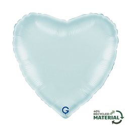 Grabo Heart 18"/46cm Pastel Blue Satin W/O packaging image