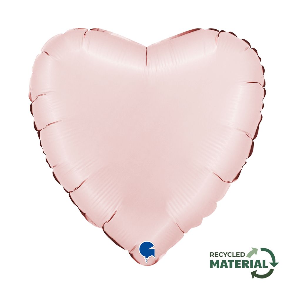 Grabo Heart Satin Pastel Pink 18"/46cm W/O Package image