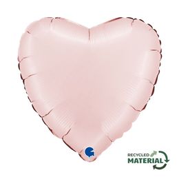 Grabo Heart Satin Pastel Pink 18"/46cm W/O Package image