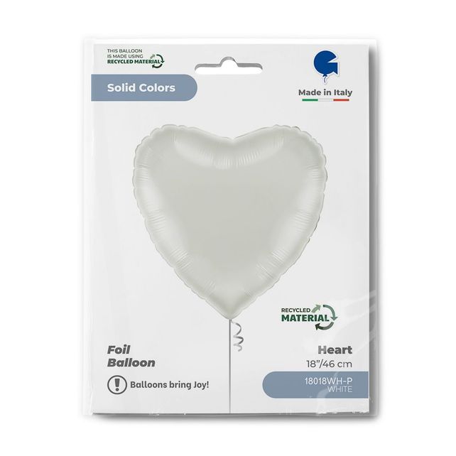 Grabo Heart White 18"/46cm