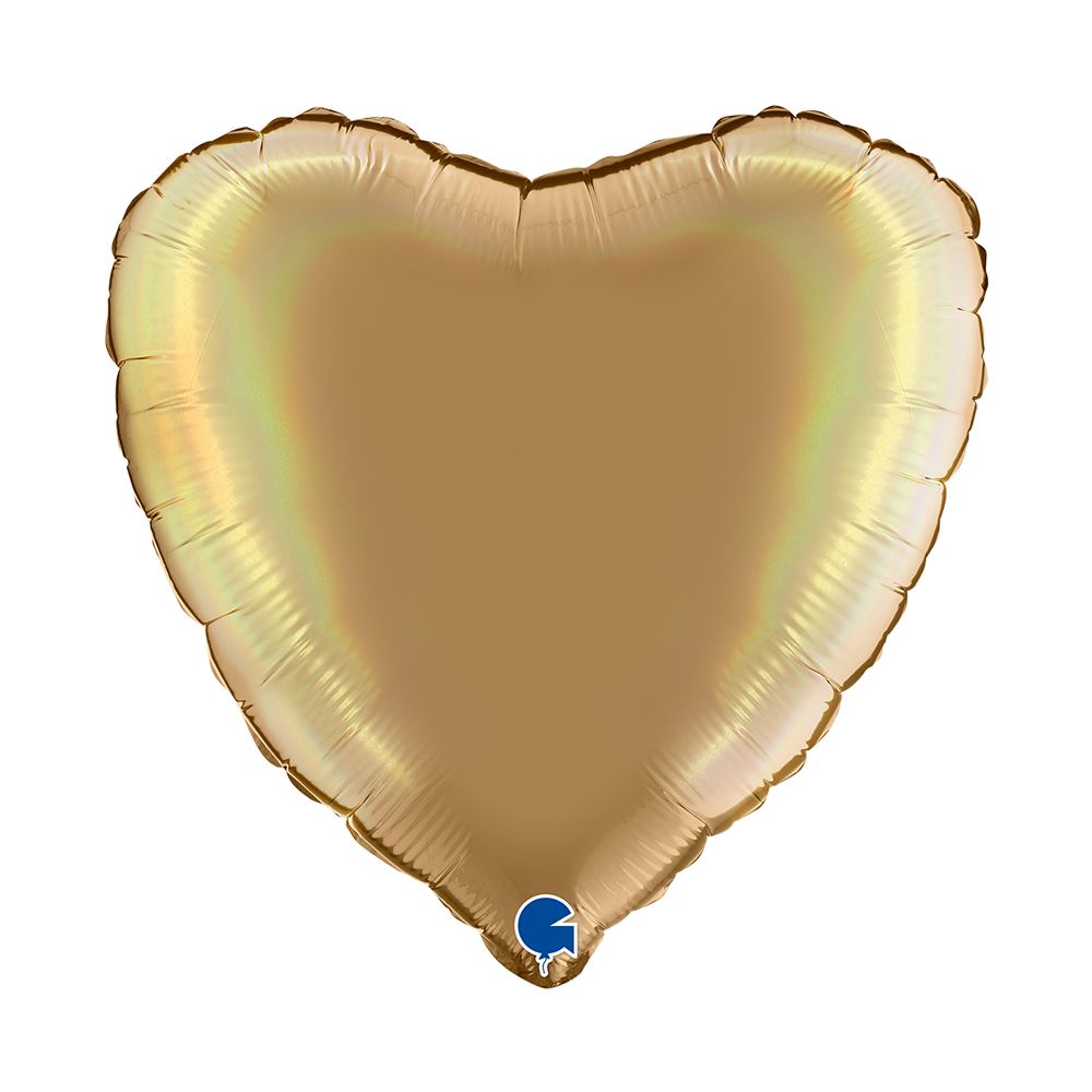 Grabo Heart Rainbow Holographic Platinum Champagne 18"/46cm image
