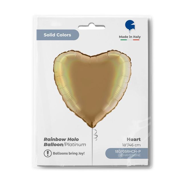 Grabo Sirds Rainbow Holographic Platinum Champagne 18"/46cm