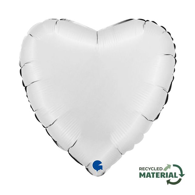 Grabo Heart Satin White 18"/46cm W/O Package