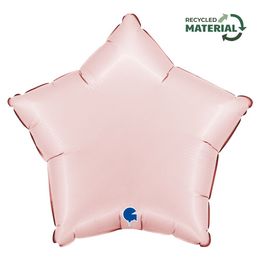 Grabo Звезда Сатиновый Пастельный Розовый 18"/46см image