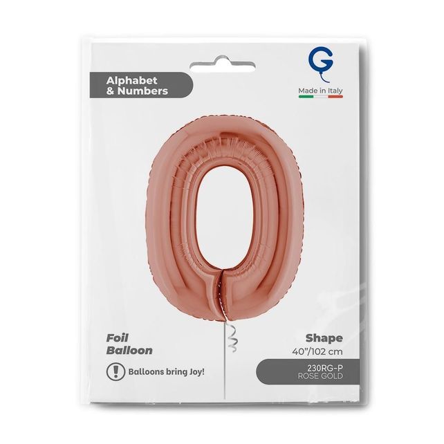 Grabo Number Rose Gold 40"/102cm Number 0