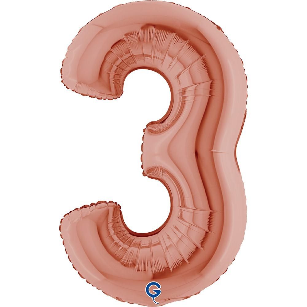 Grabo Number Rose Gold 40"/102cm Number 3 image