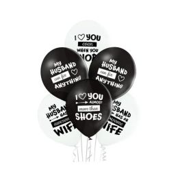 Belbal 12"/30cm Best Husband Ever white and black 6pcs image