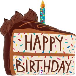 Grabo Dzimšanas Dienas Šokolādes Kūkas Gabals Birthday Chocolate Cake Slice 28"/71cm image