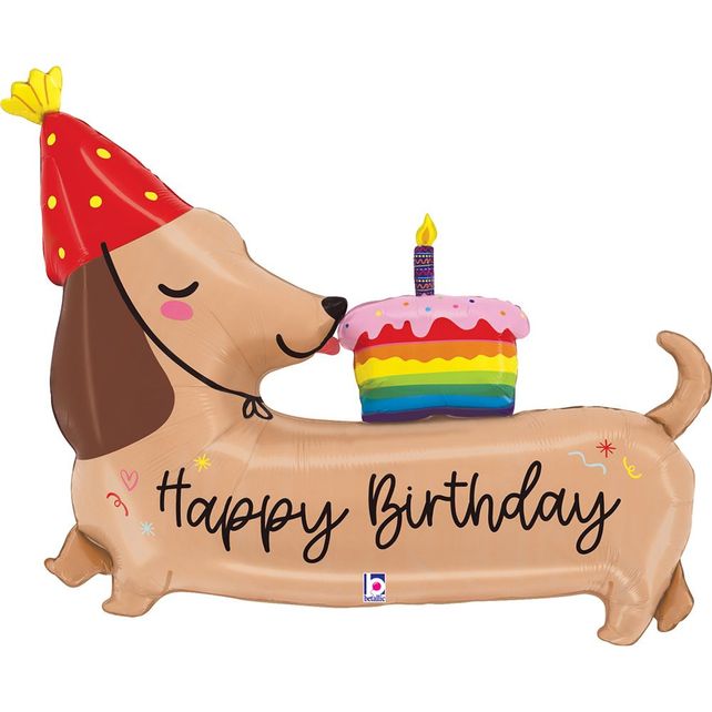 Grabo Happy Bday Dachshund 43"/109cm