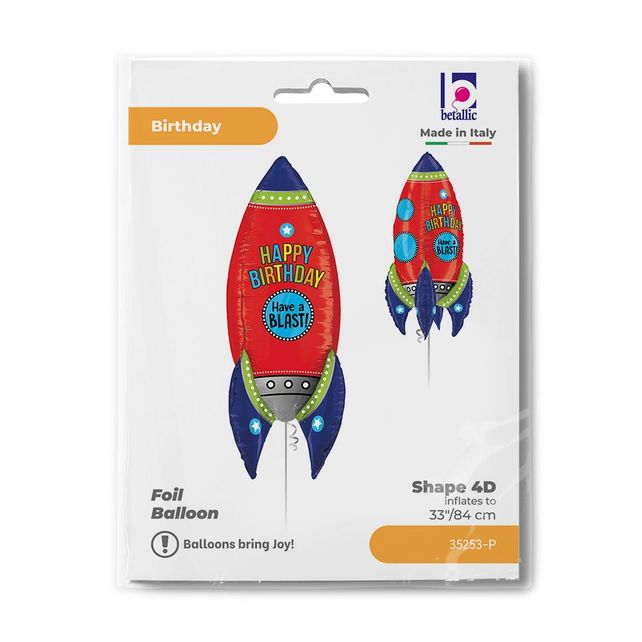 Grabo Dimensionals Blasting Birthday Rocket 33"/84cm