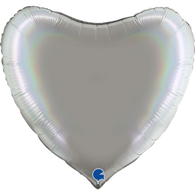 Grabo Heart Rainbow Holographic Platinum Pure 36"/91cm