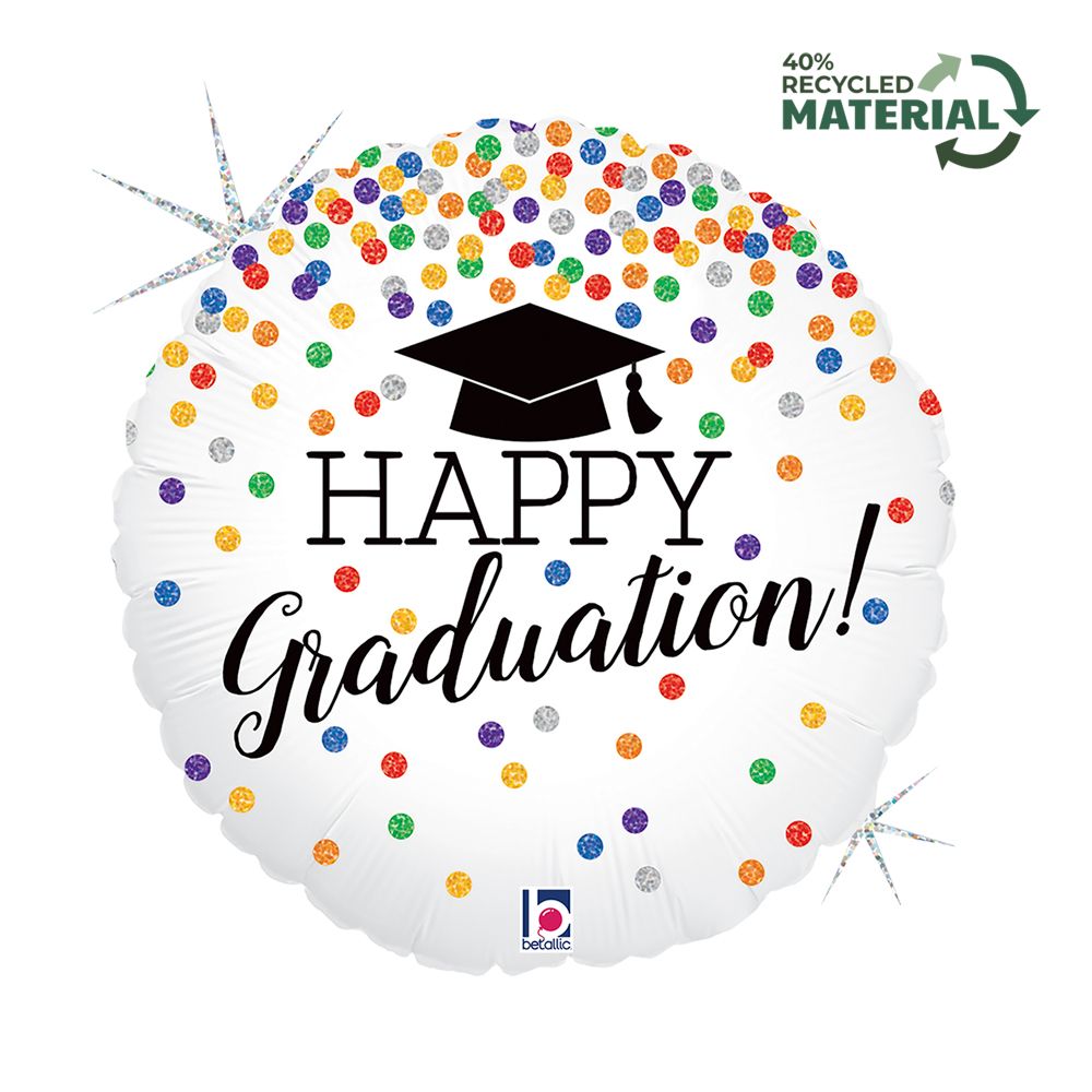 Grabo Round 18"/46cm Glittering Grad Confetti  image