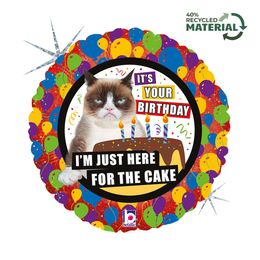 Grabo Dusmīgais Kaķis Kūka Grumpy Cat Cake Birthday 18"/46cm image