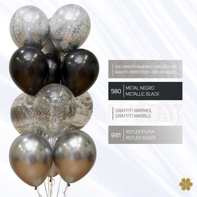 Sempertex Graffiti Black - Crystal Clear (390) 12"/30см, 25шт