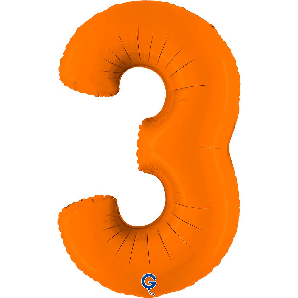 Grabo Number Matte Orange 40"/102cm Number 3 image