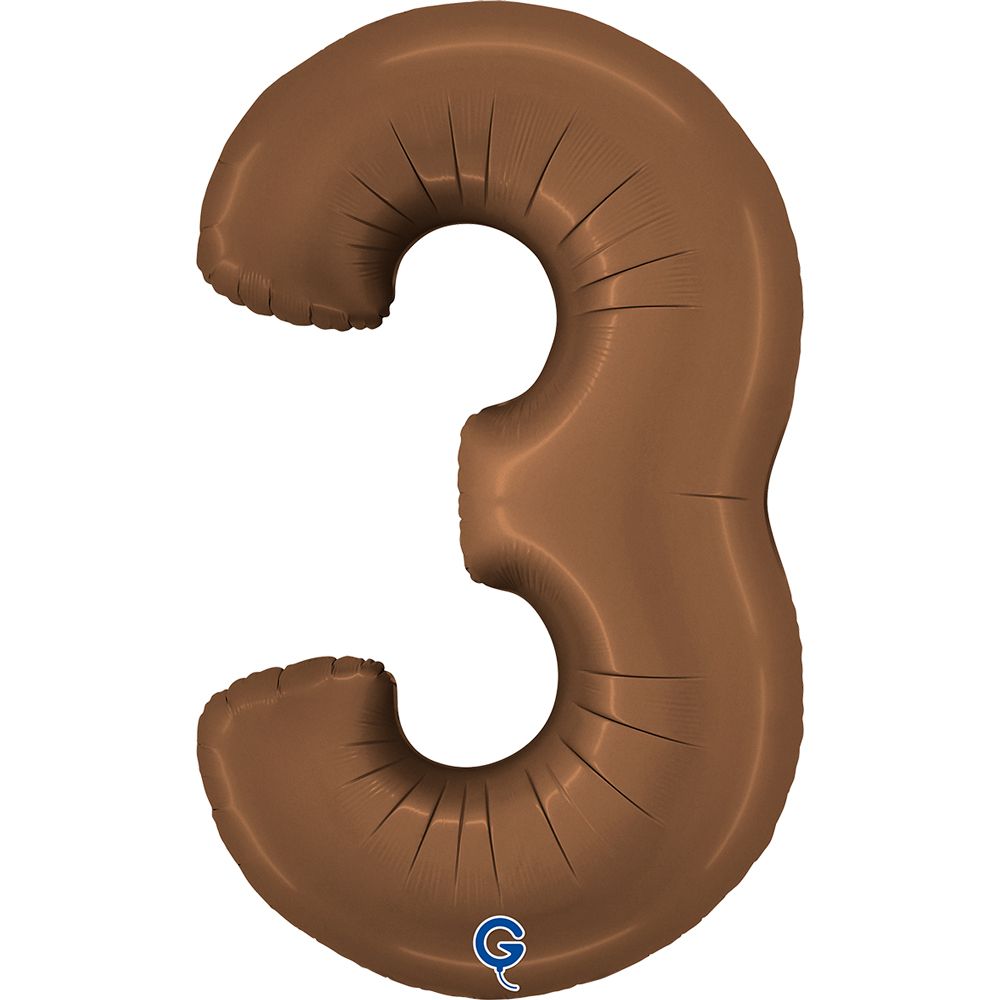 Grabo Number Satin Chocolate 40"/102cm Number 3 image
