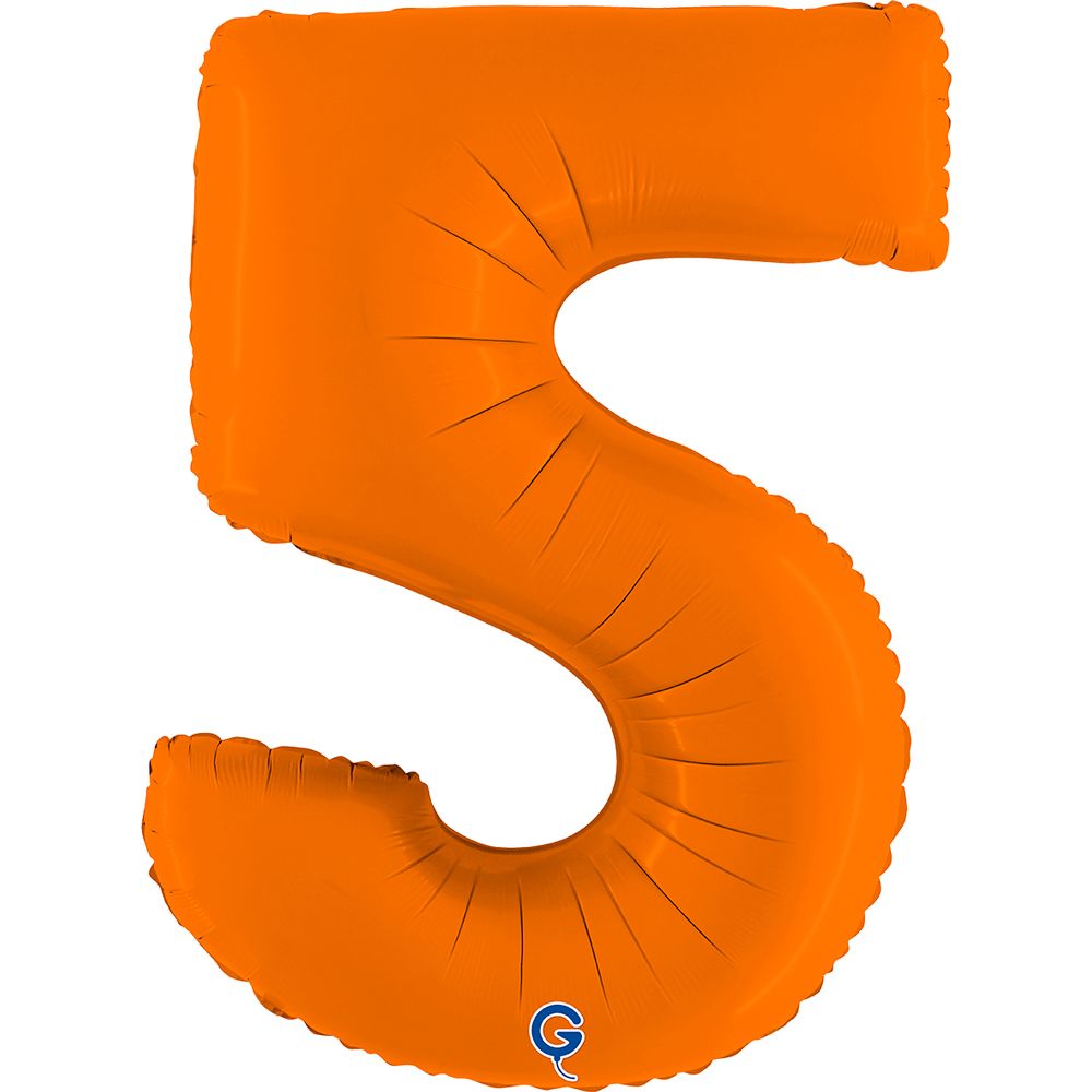 Grabo Number Matte Orange 40"/102cm Number 5 image