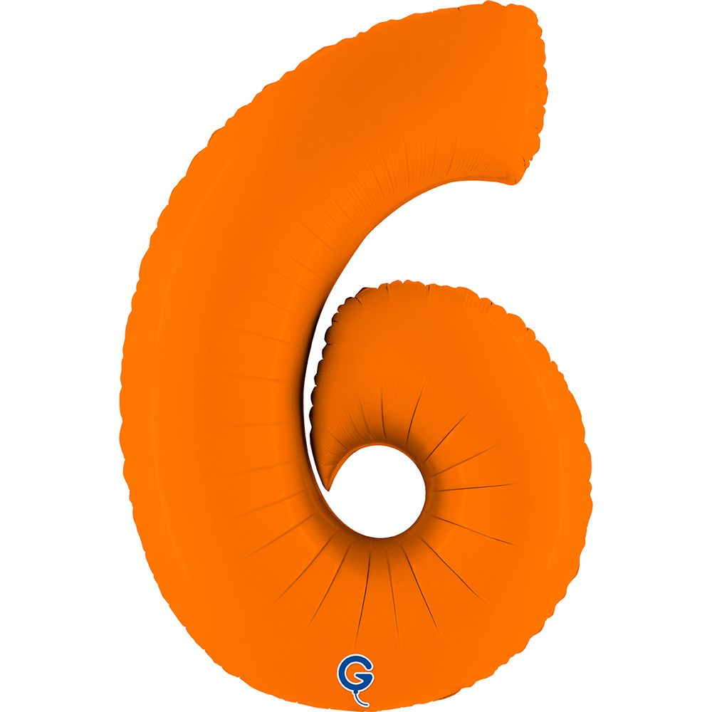Grabo Number Matte Orange 40"/102cm Number 6 image