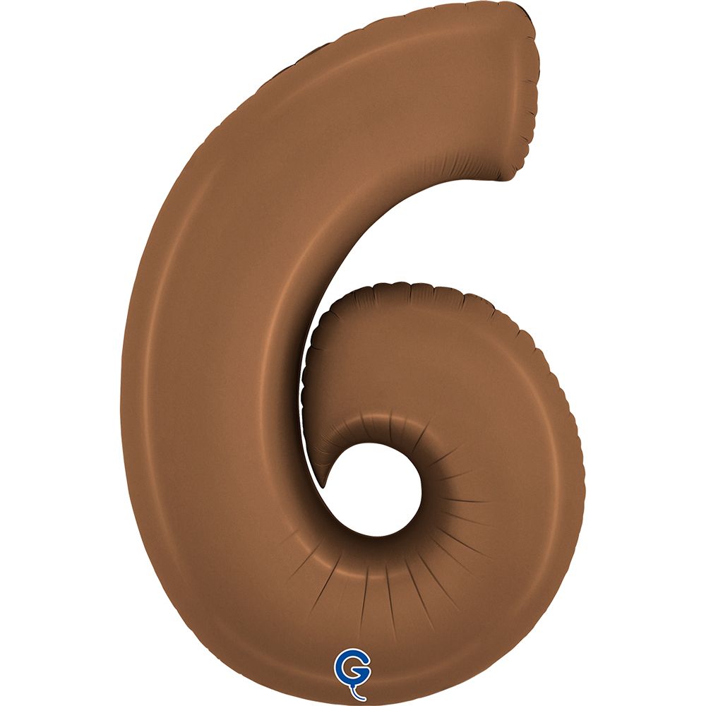 Grabo Number Satin Chocolate 40"/102cm Number 6 image