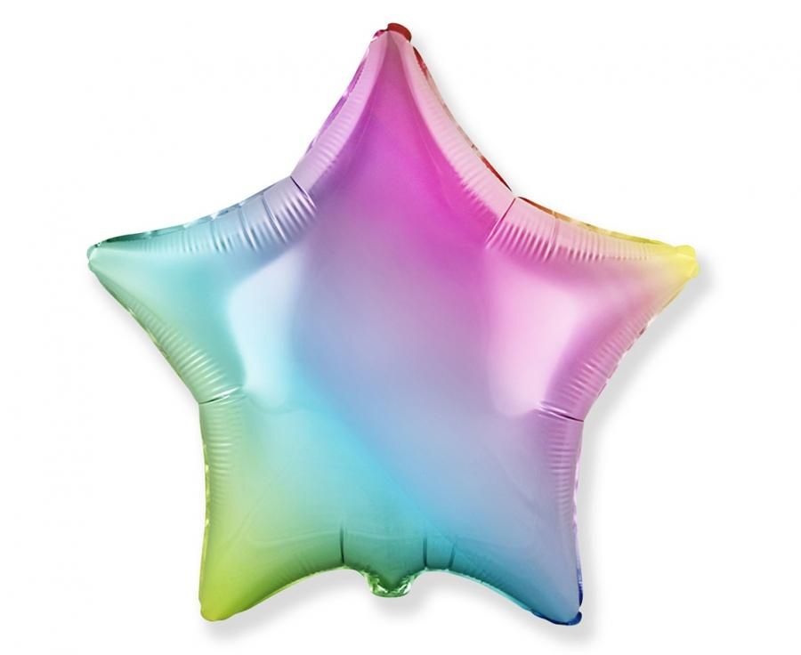 Flexmetal Star Pastel Rainbow 18"/46cm image