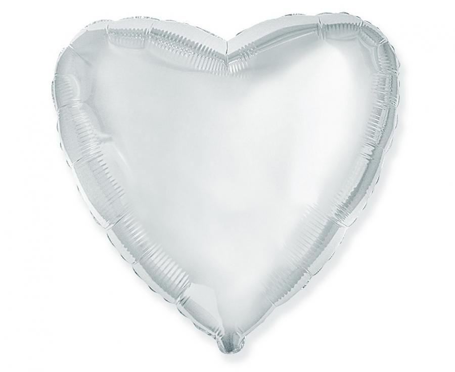Flexmetal Heart Silver 18"/46cm image