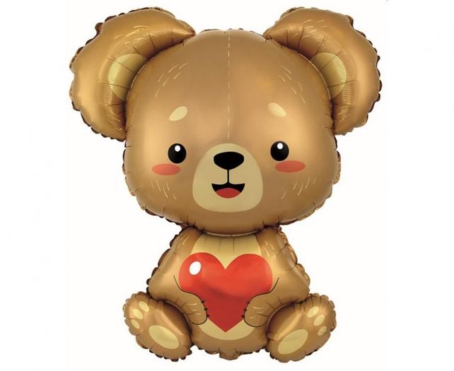 Flexmetal Teddy with Heart 24"/61cm Packed