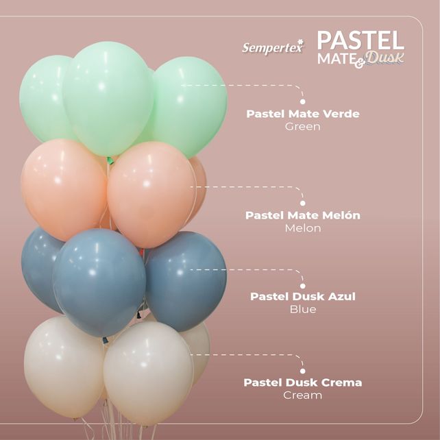 Sempertex Pastel Dusk Blue 12"/30cm, 50pcs