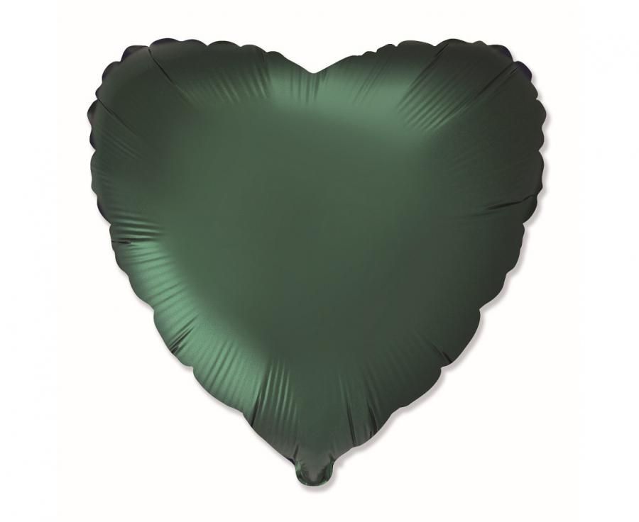 Flexmetal Heart Satin Dark Green 18"/46cm image
