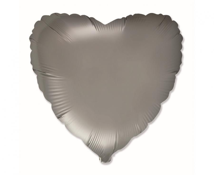 Flexmetal Heart Satin Steel Gray 18"/46cm image
