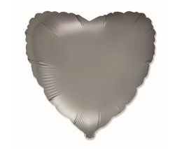 Flexmetal Сердце Сатиновое Сталь Серый 18"/46см image