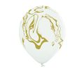 Belbal 12"/30cm marble 6pcs black&white thumb