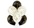 Belbal 12"/30cm marmors 6gab melns un balts