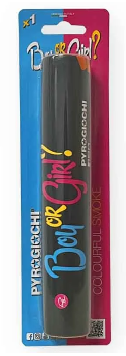 Smoke Cracker Boy or Girl Pink 20cm image