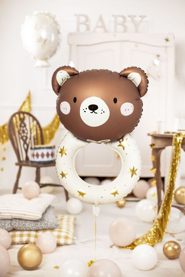 PartyDeco Teddy rattle 35"/89cm