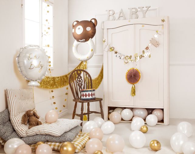 PartyDeco Teddy rattle 35"/89cm