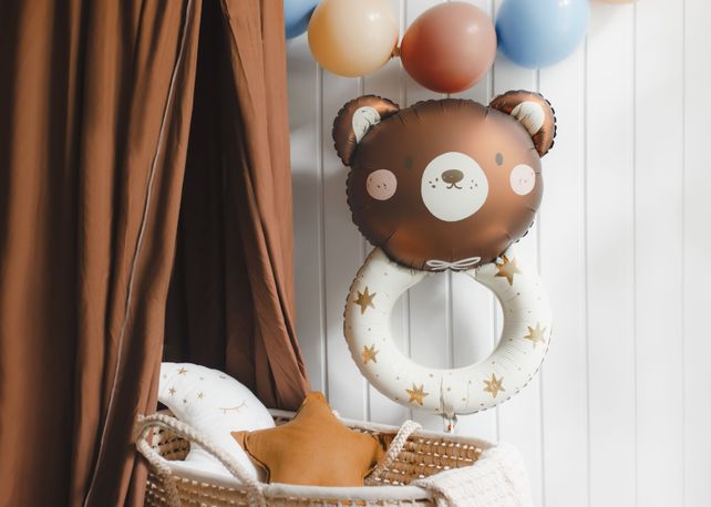 PartyDeco Teddy rattle 35"/89cm