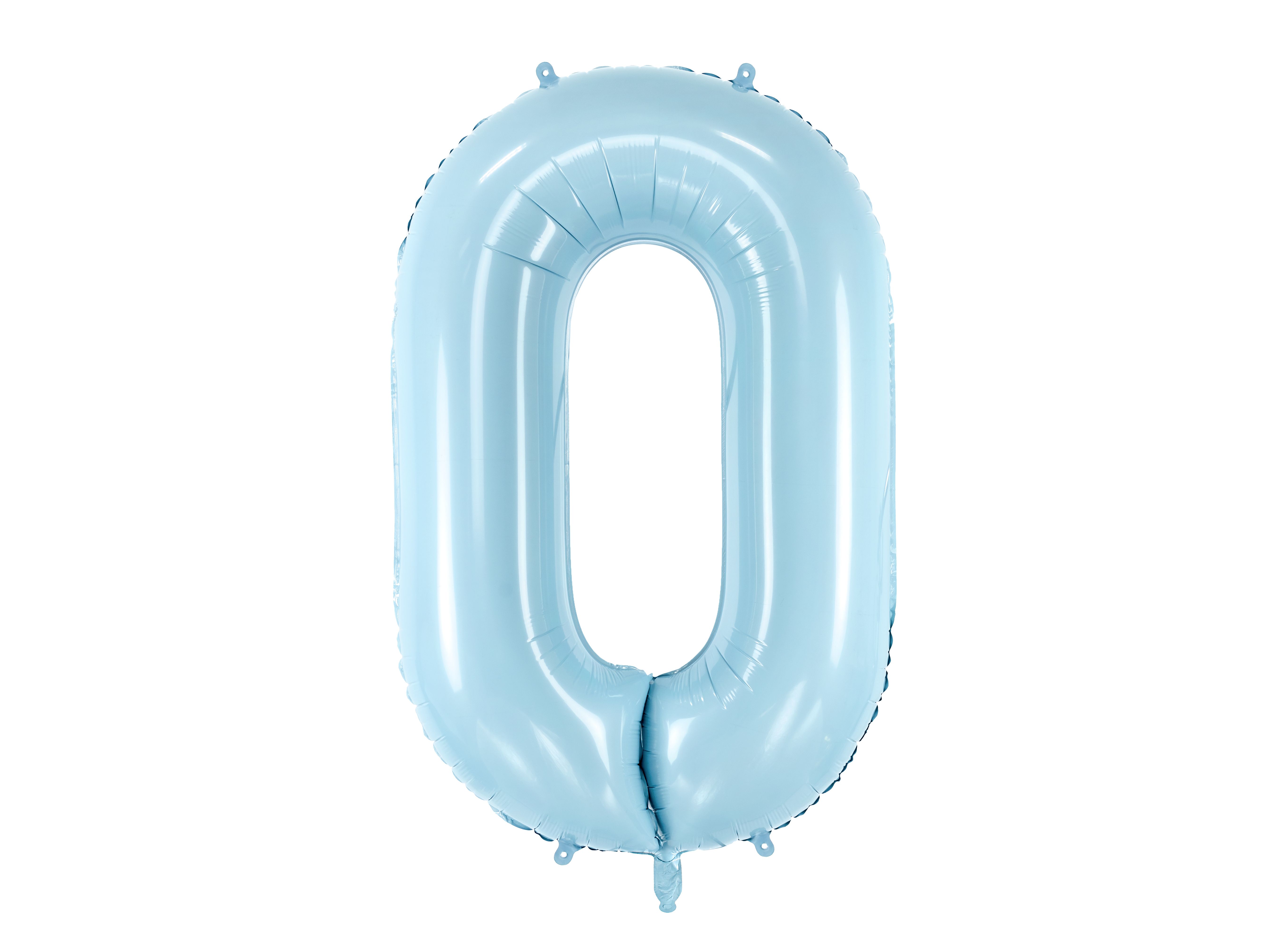 PartyDeco Light Blue 34"/86cm Number 0 image