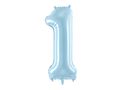 PartyDeco Gaiši zils 34"/86cm Numurs 1