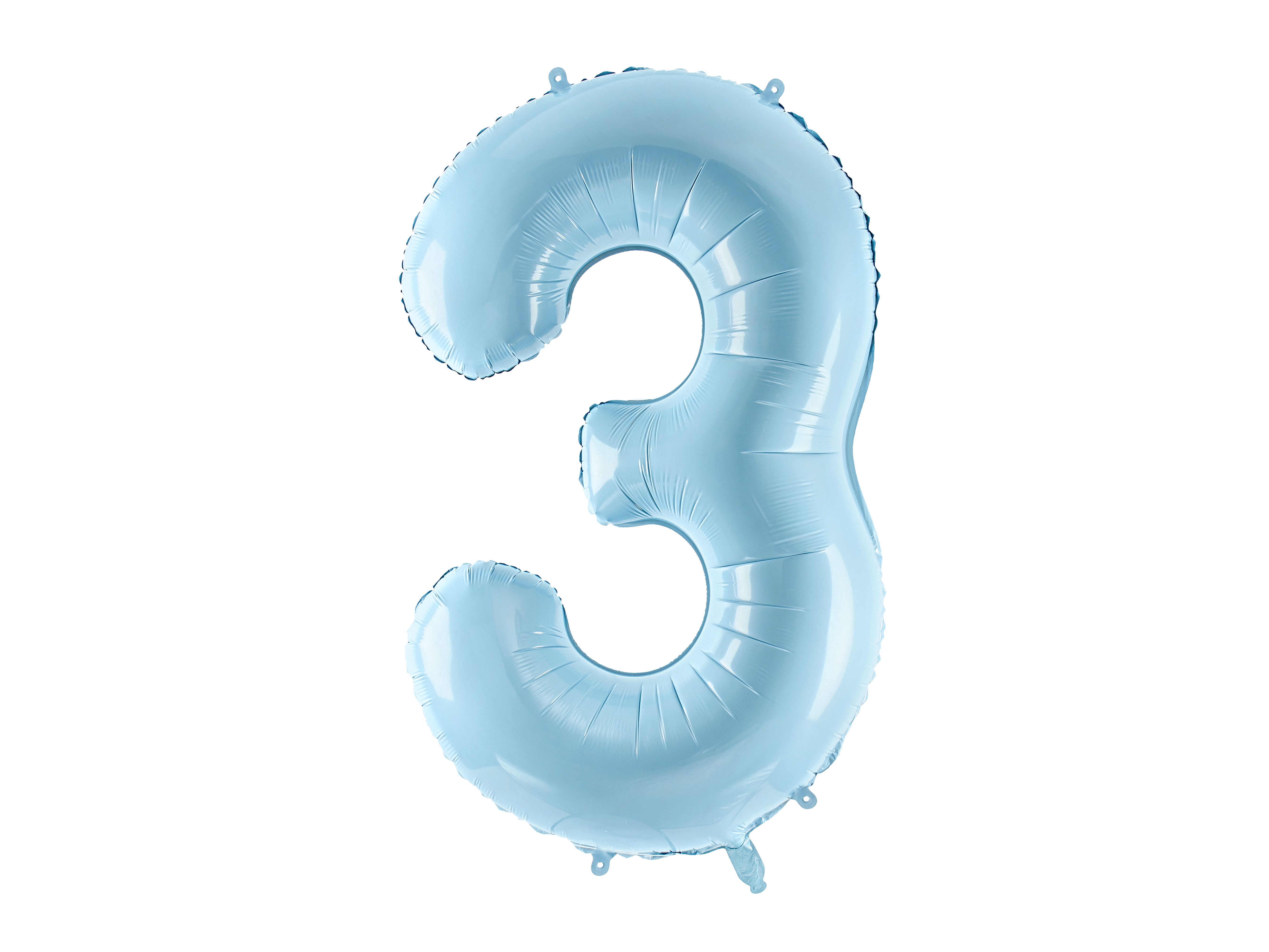 PartyDeco Light Blue 34"/86cm Number 3 image
