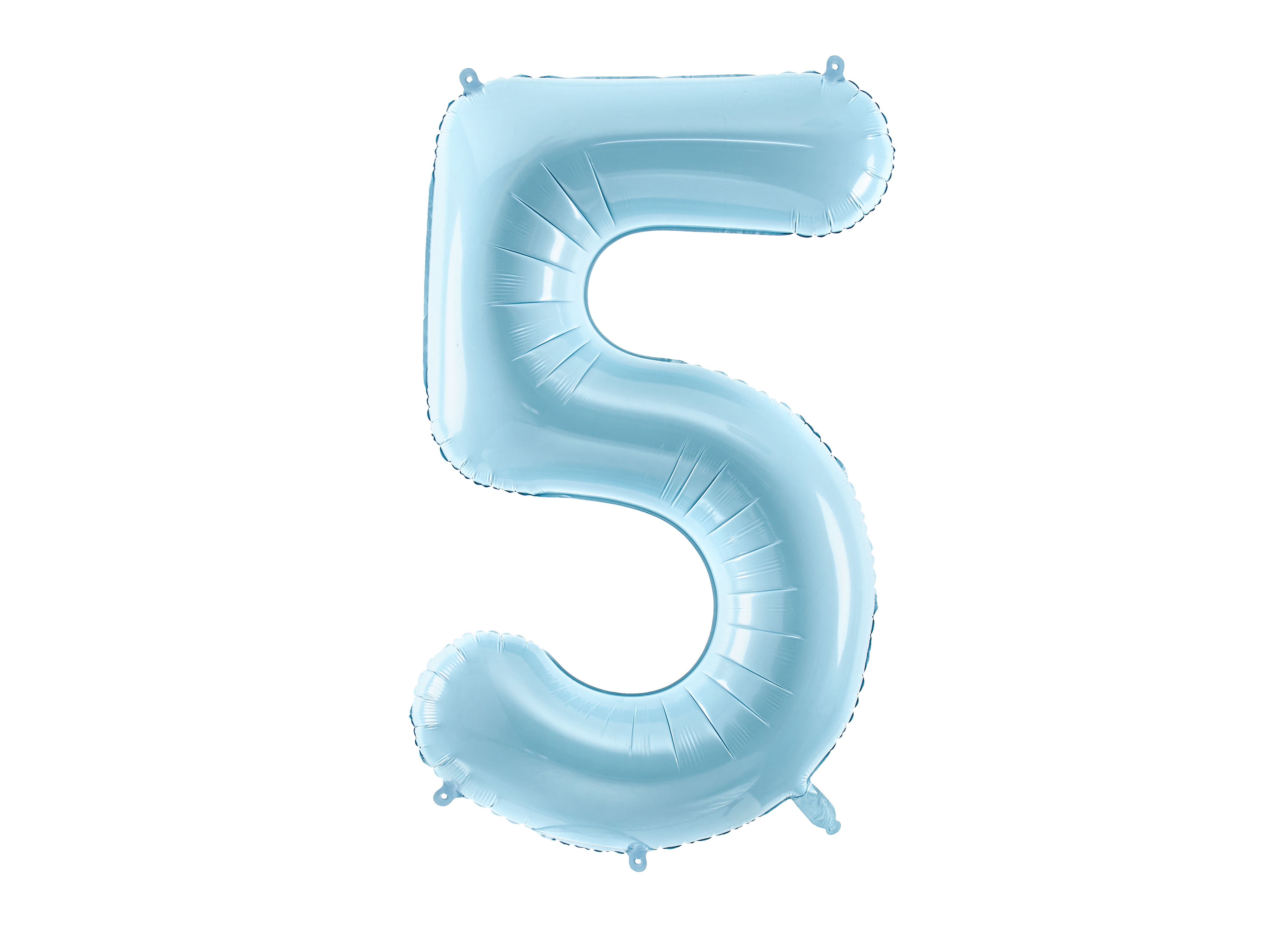 PartyDeco Light Blue 34"/86cm Number 5 image